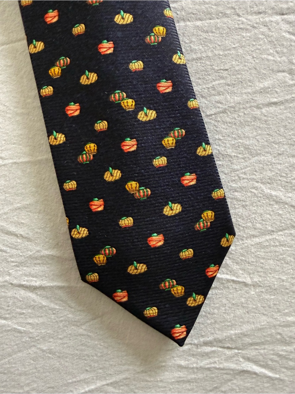 BVLGARI Maharaja Turban Print Novelty Designer Tie Navy
